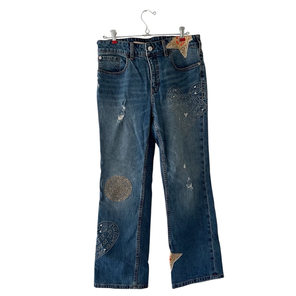 Anthropologie Pilcro embroidered jeans
